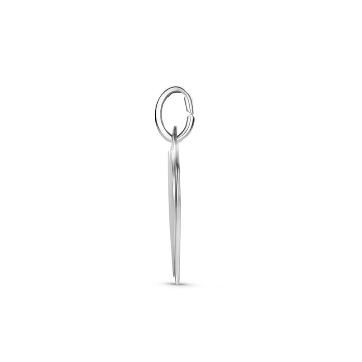 Gerhodineerde 925 zilveren hart graveerhanger