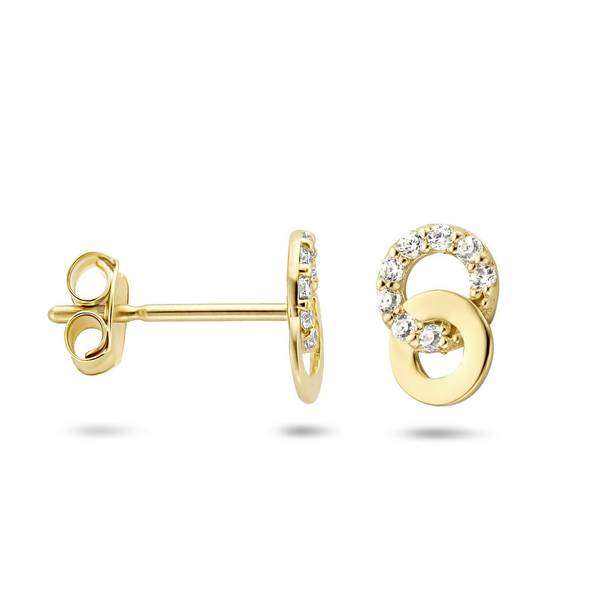 9kt Gelbgold Ohrstecker mit Zirkonia – Entourage