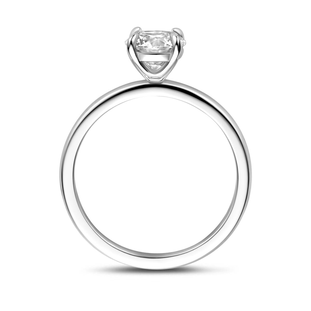 Silberner Solitärring mit Zirkonia – 6,5 mm