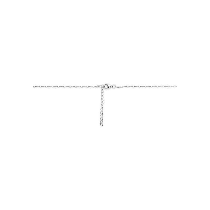 Gerhodineerd 925 zilveren ketting met koffieboonschakels