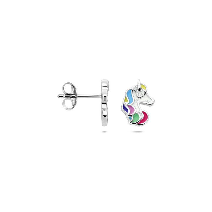 Ohrstecker aus rhodiniertem Einhorn-Silber