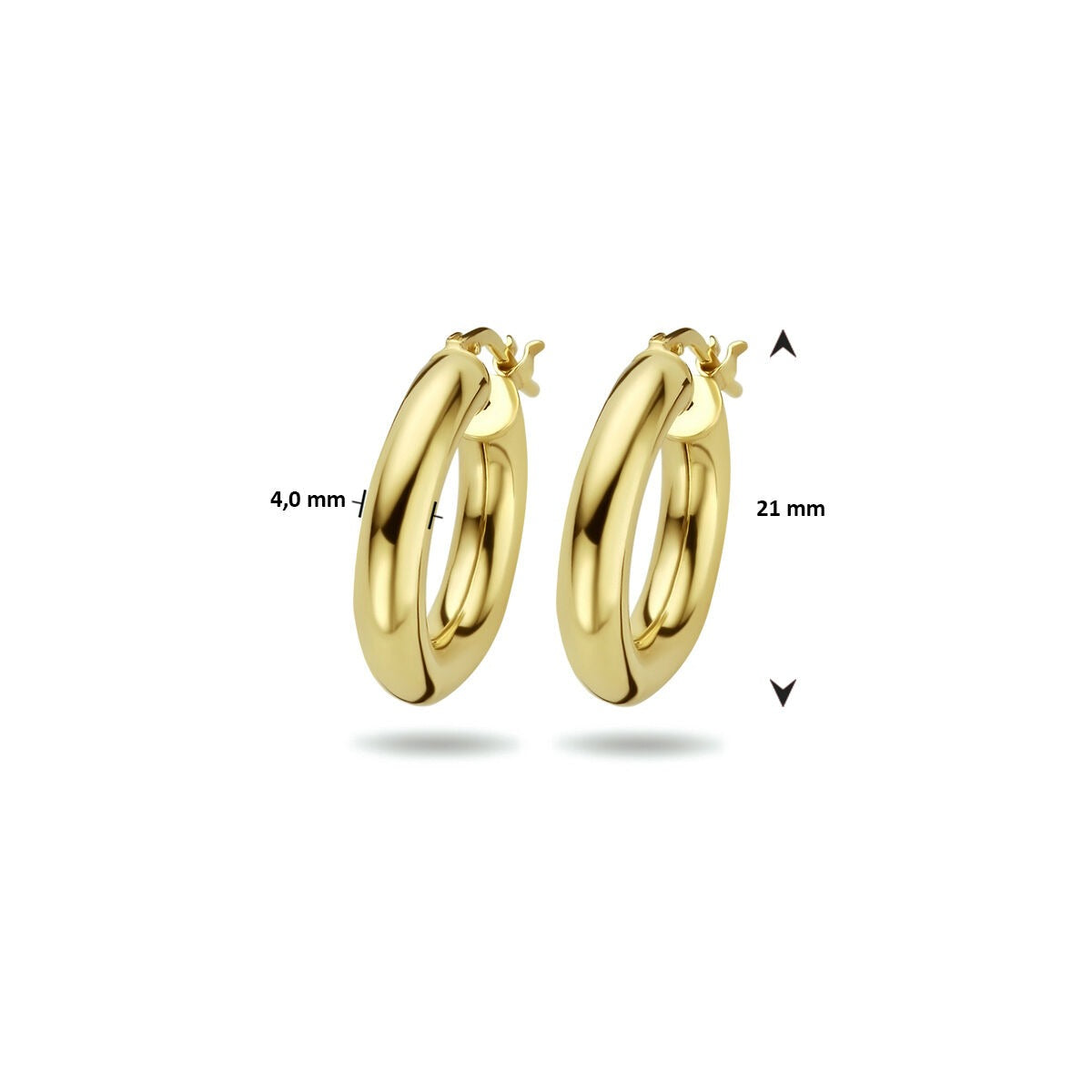 Vergoldete Silberohrringe goldfarben 4 mm
