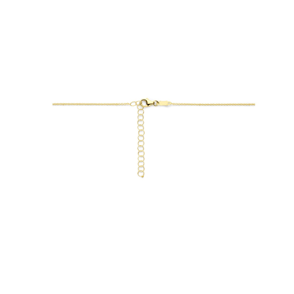 14 Karat Gelbgold Damen Collier mit Herz und Diamant – 40-44 cm