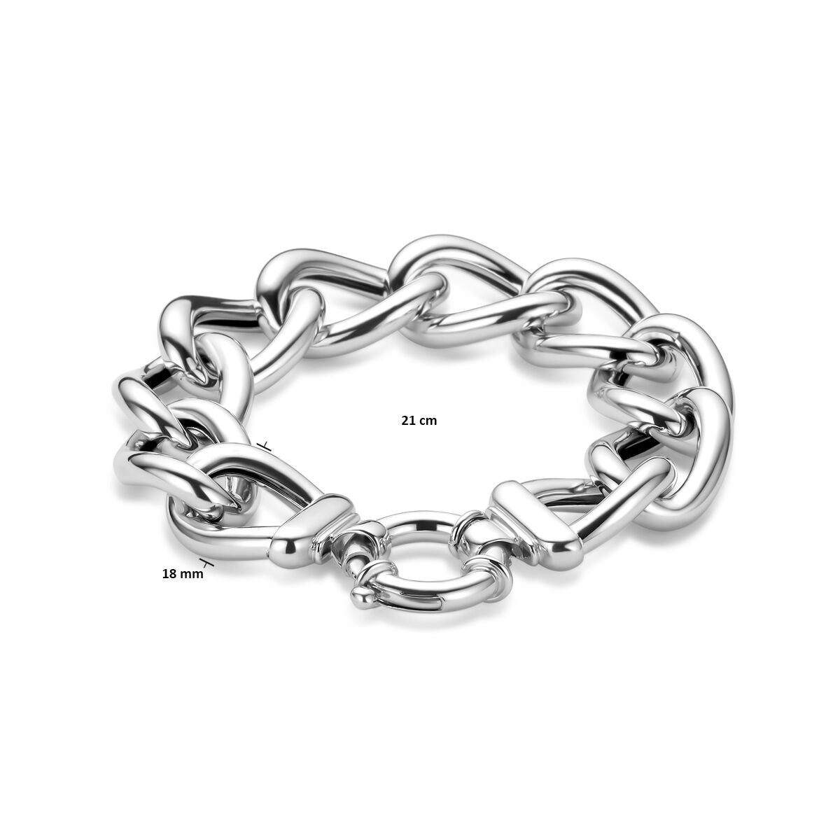 925 Rhodiniertes Silberarmband Gliederkette