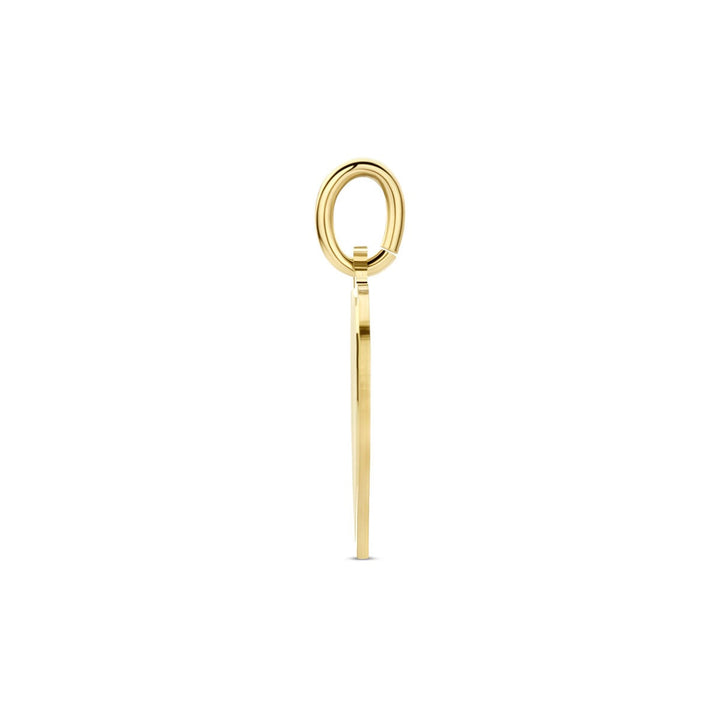 9k Geelgouden hart graveerhanger