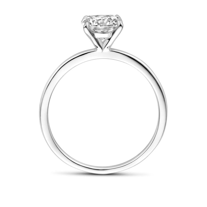 Zilveren damesring met briljant geslepen zirkonia – gerhodineerd 925 zilver, 6,5 mm