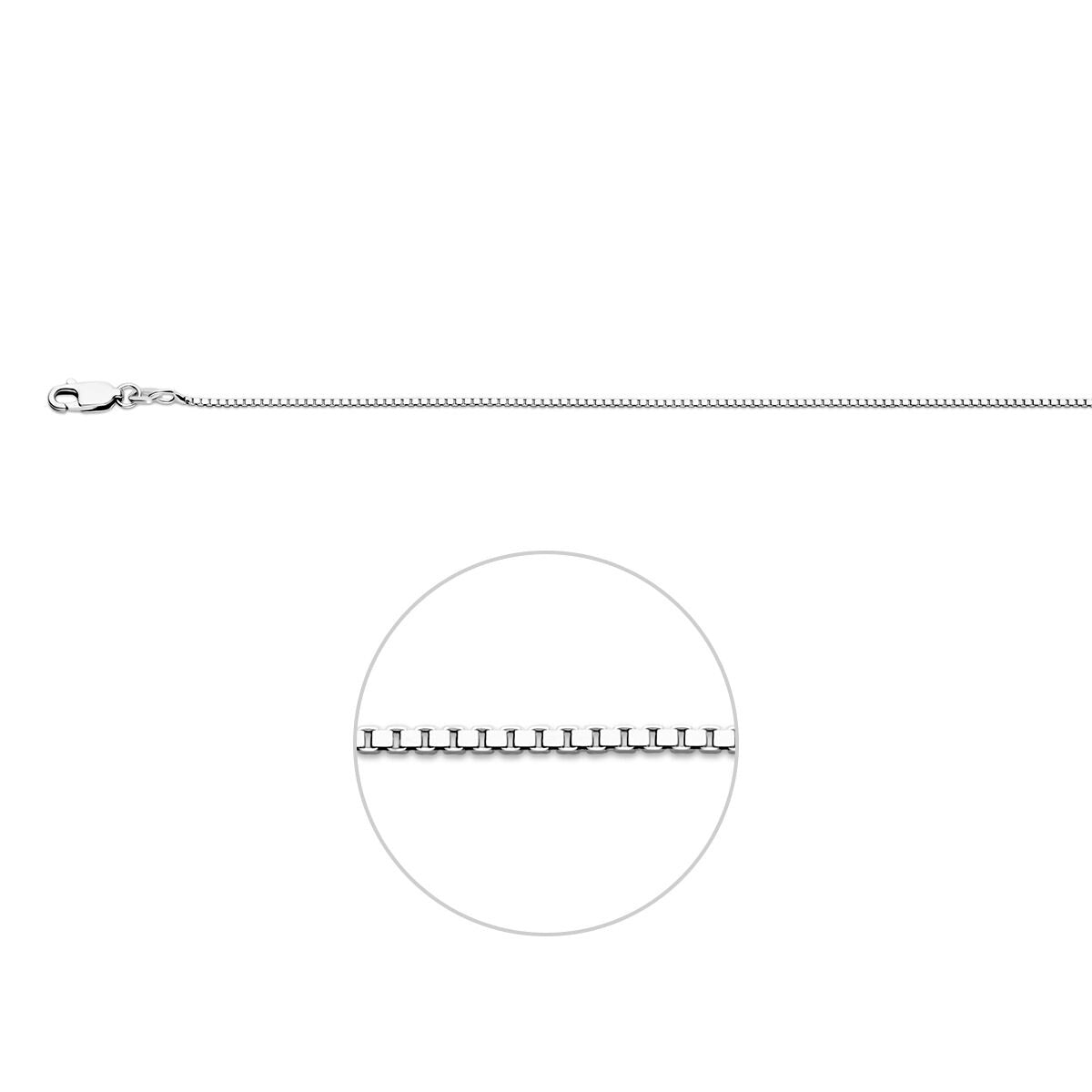 Venetianisches Collier für Damen aus rhodiniertem Silber mit feinen Gliedern