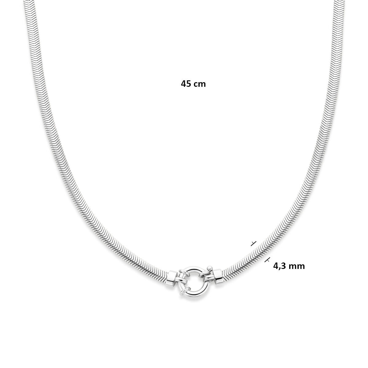925 Sterling Silber Kette Schlangenkette flach