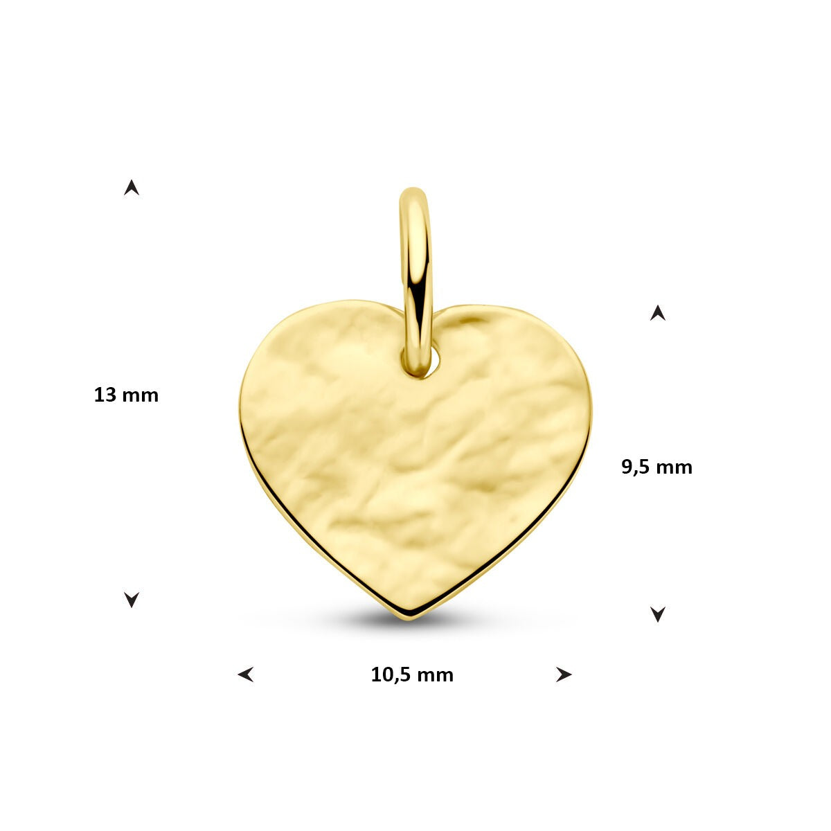 14 Karat Gelbgold Gravur-Anhänger Herz – Symbol der Liebe