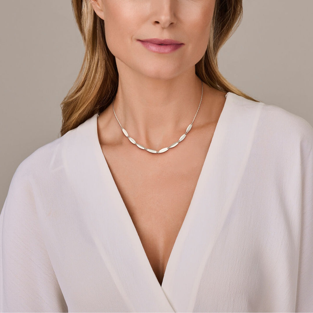 Gerhodineerd 925 zilveren dames collier