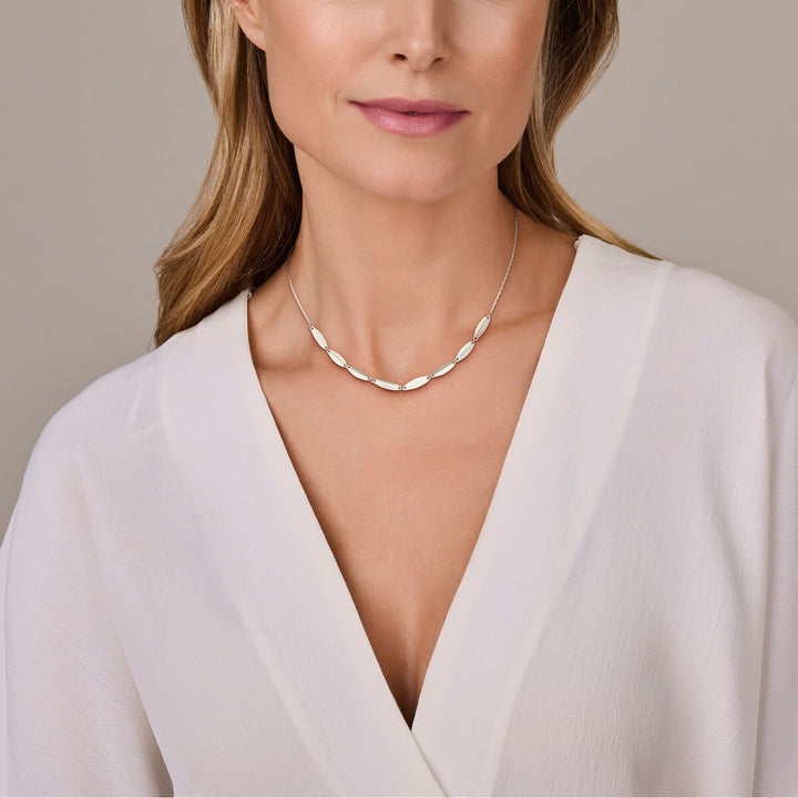 Gerhodineerd 925 zilveren dames collier