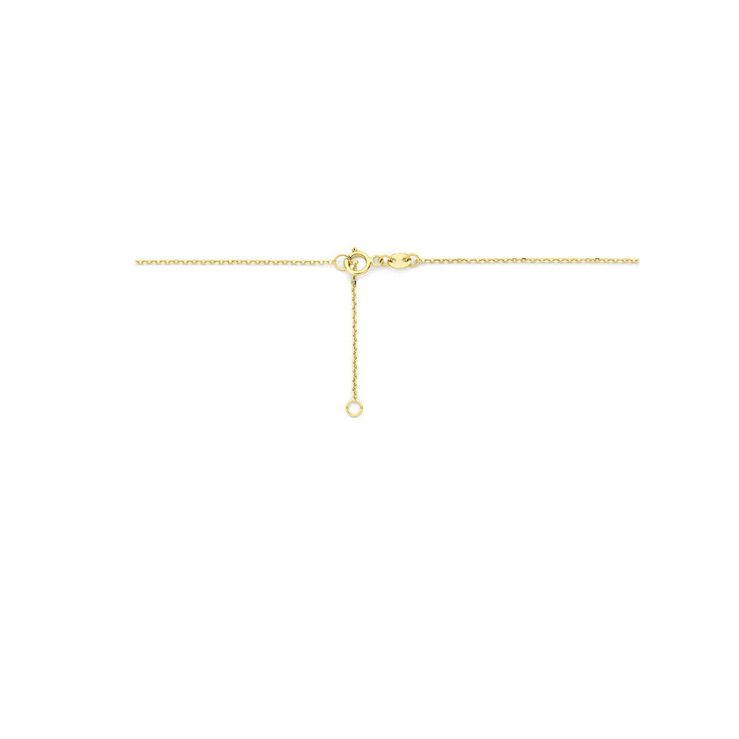 14k geelgouden collier met bolletjes en zoetwaterparels