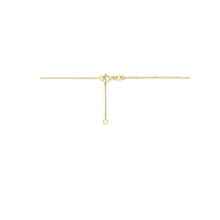 14k geelgouden collier met bolletjes en zoetwaterparels