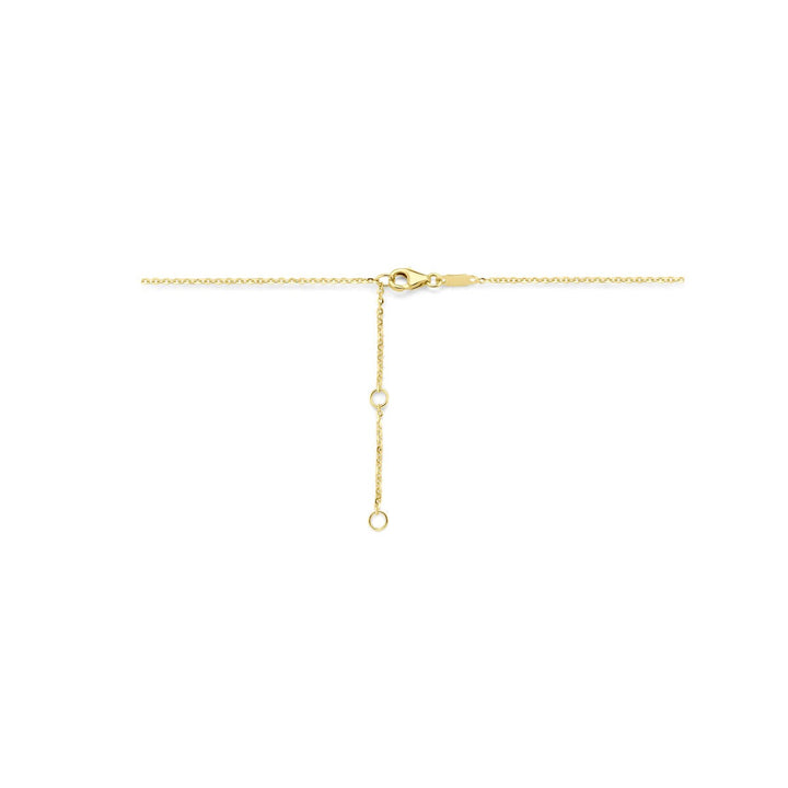 14k Geelgouden collier met hartje en zirkonia