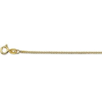 Gourmette-Kette aus 9-karätigem Gold mit einer Breite von 1,2 mm und Karabinerverschluss