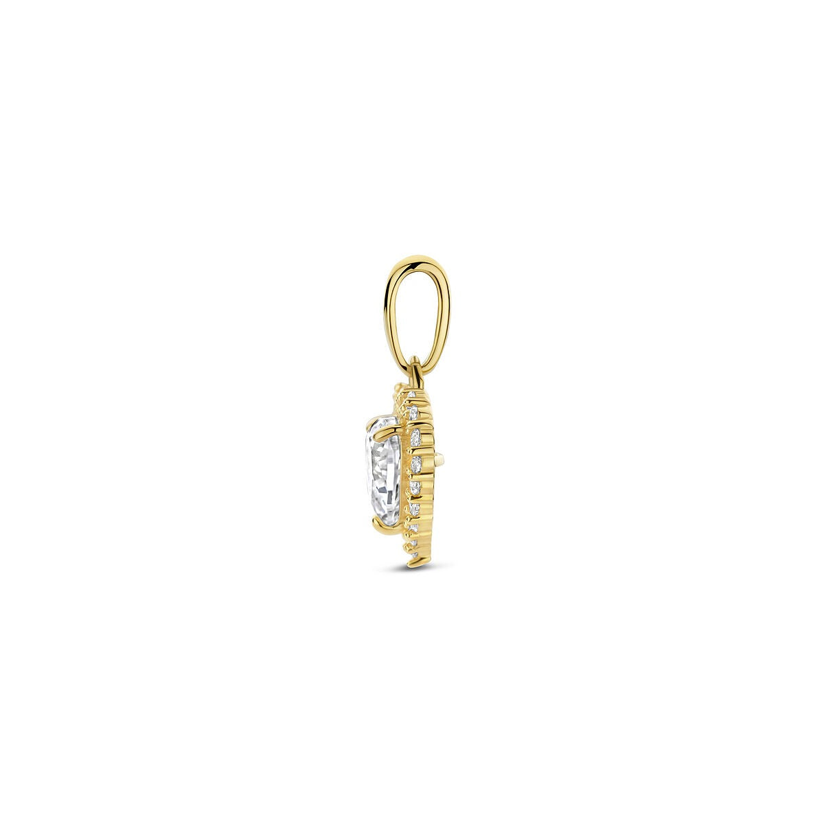 Anhänger Herz Zirkonia 14K Gelbgold