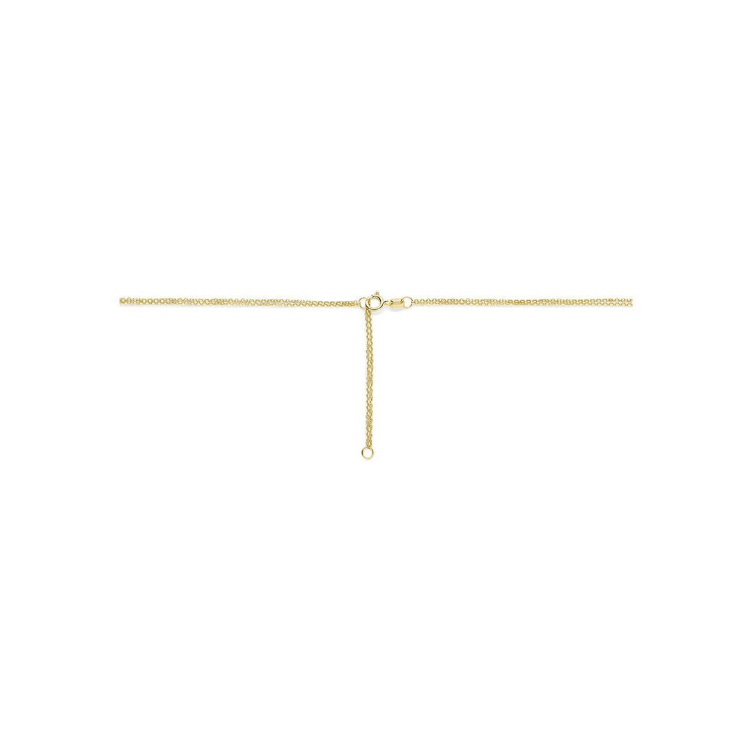 9k Geelgouden collier met hartje
