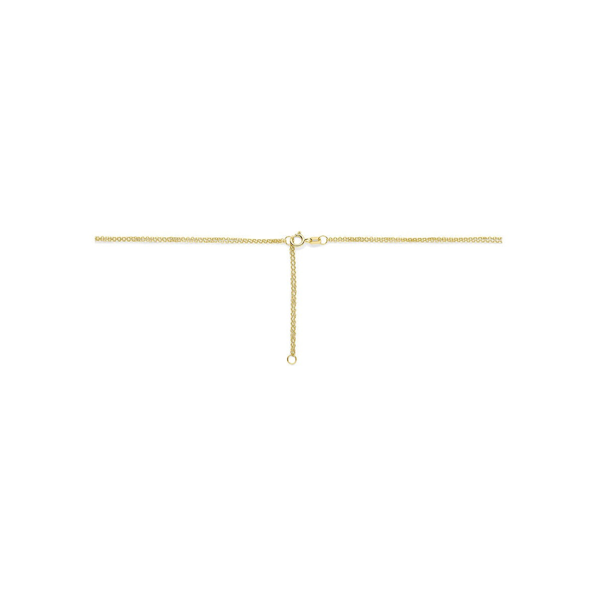 9k Geelgouden collier met hartje