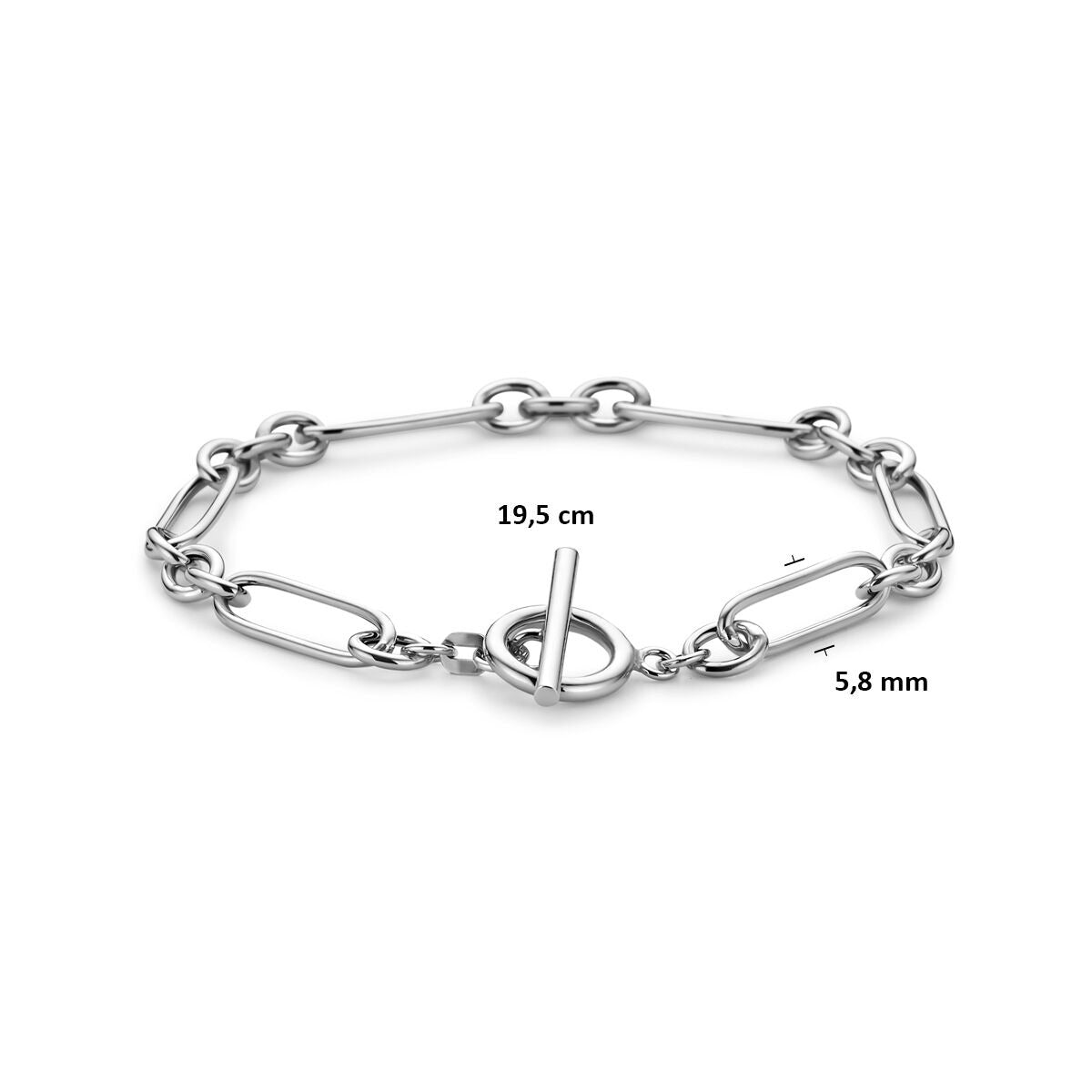Rhodiniertes Silberarmband Ankerkette