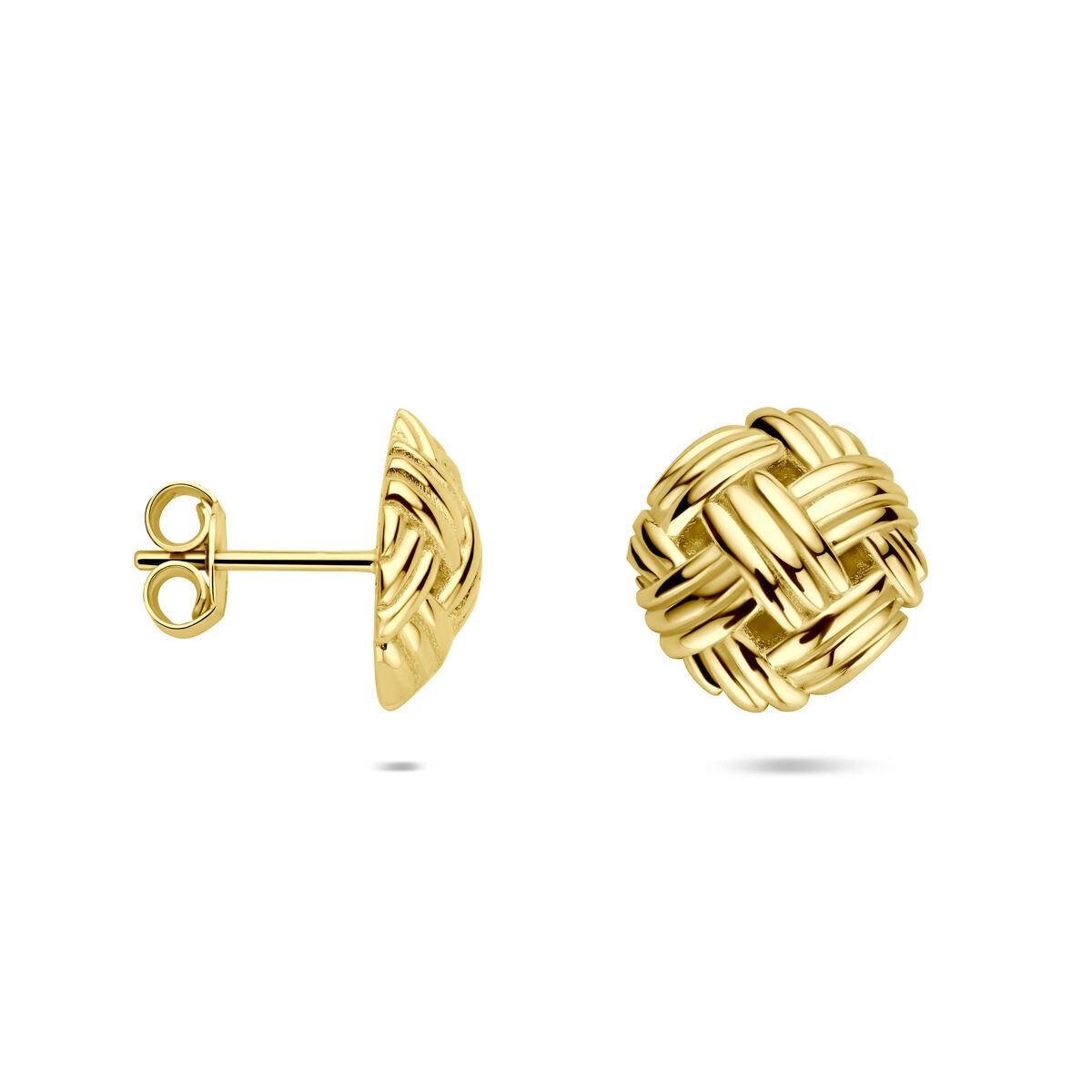 Gold Ohrstecker 14K Gelbgold 12mm – Damen Ohrringe