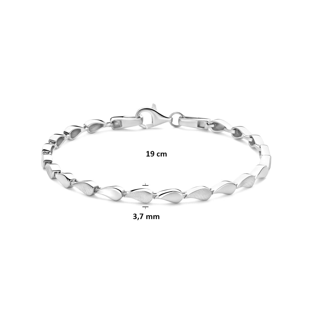 Rhodiniertes 925er Silbergliederarmband