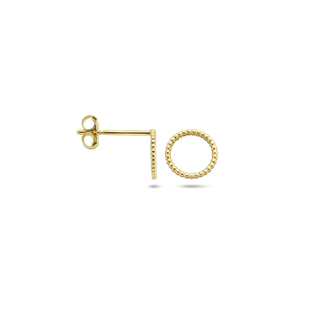 Ohrstecker rund 14K Gelbgold