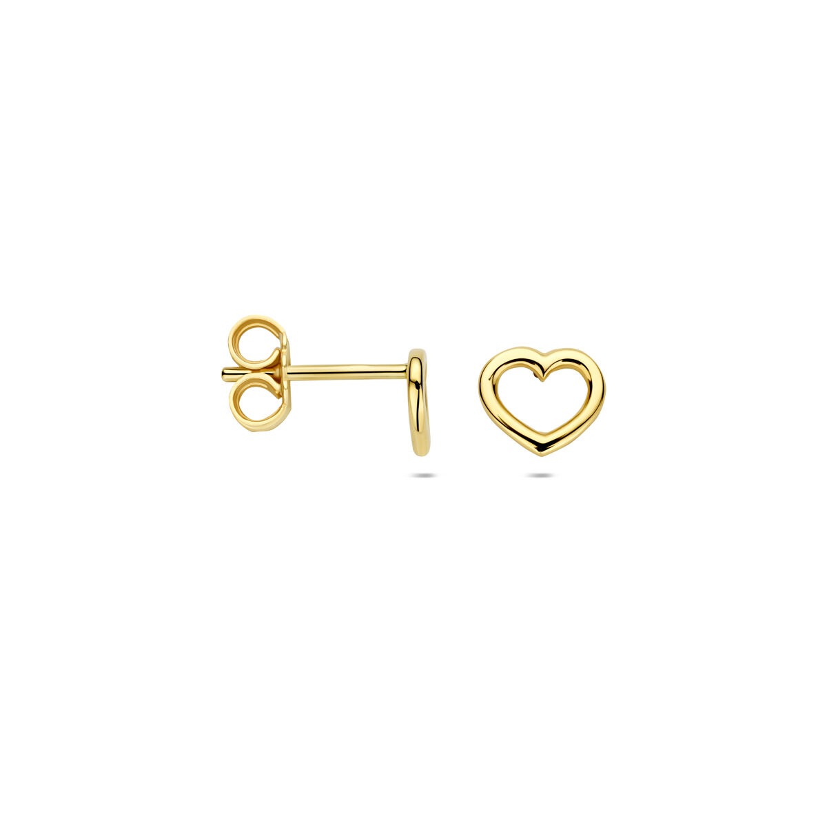 Ohrstecker Herz 14K Gelbgold
