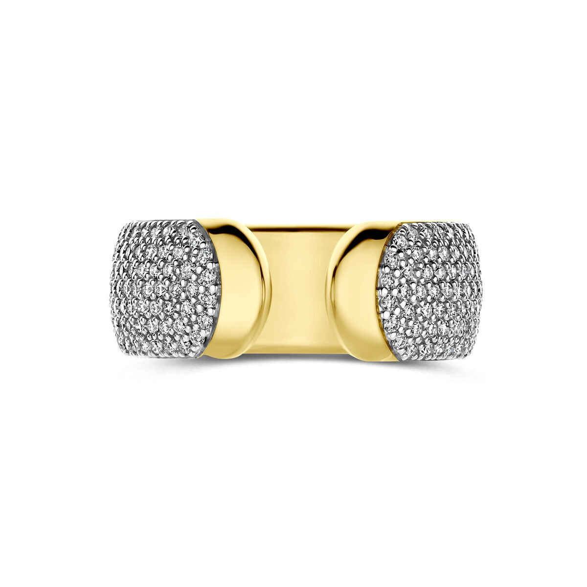 14 K Gelbgoldring mit Diamant