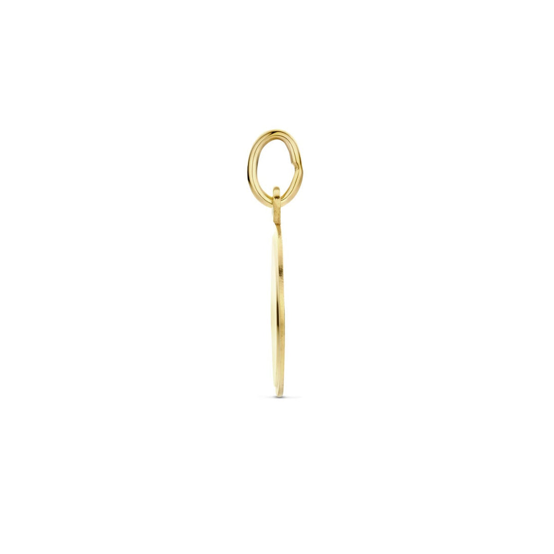 14k geelgouden graveerhanger – subtiel en stijlvol in fijn formaat