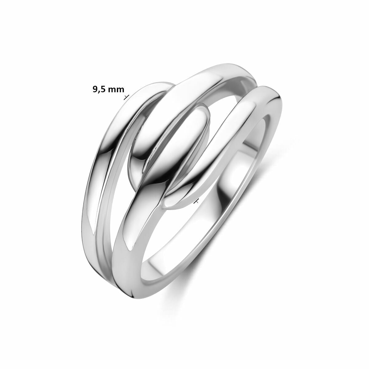 Damenring aus Silber – rhodiniertes 925er Silber