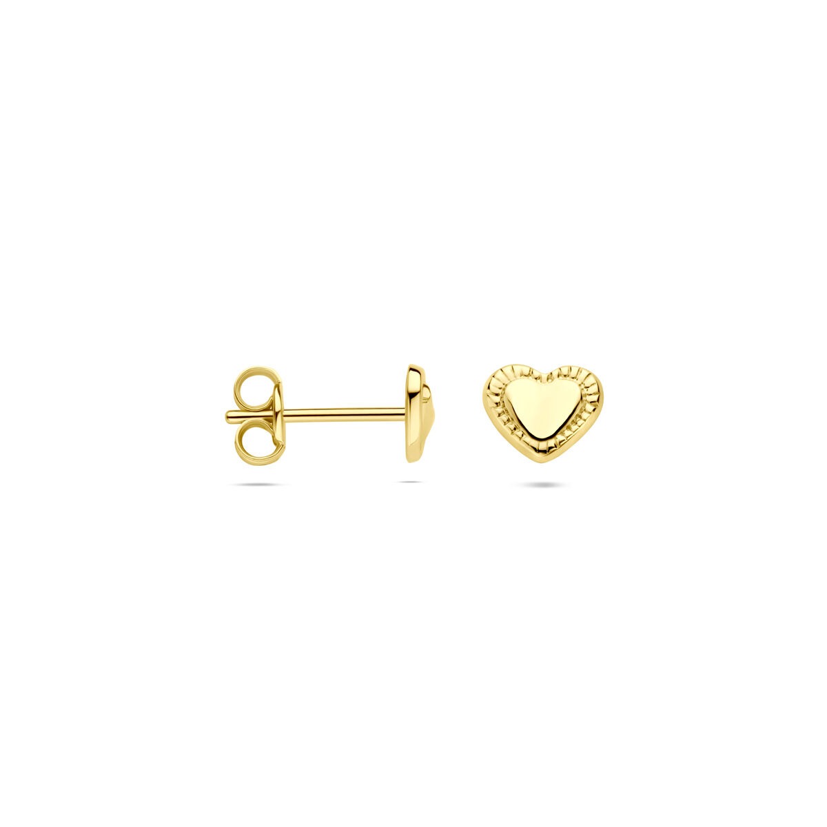 14k Gelbgold Ohrstecker Herzform 5x5.5mm