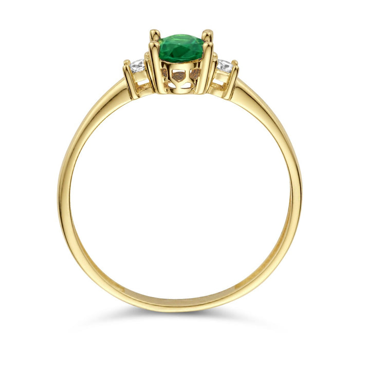 Ring Trilogie Zirkonia 14K Gelbgold