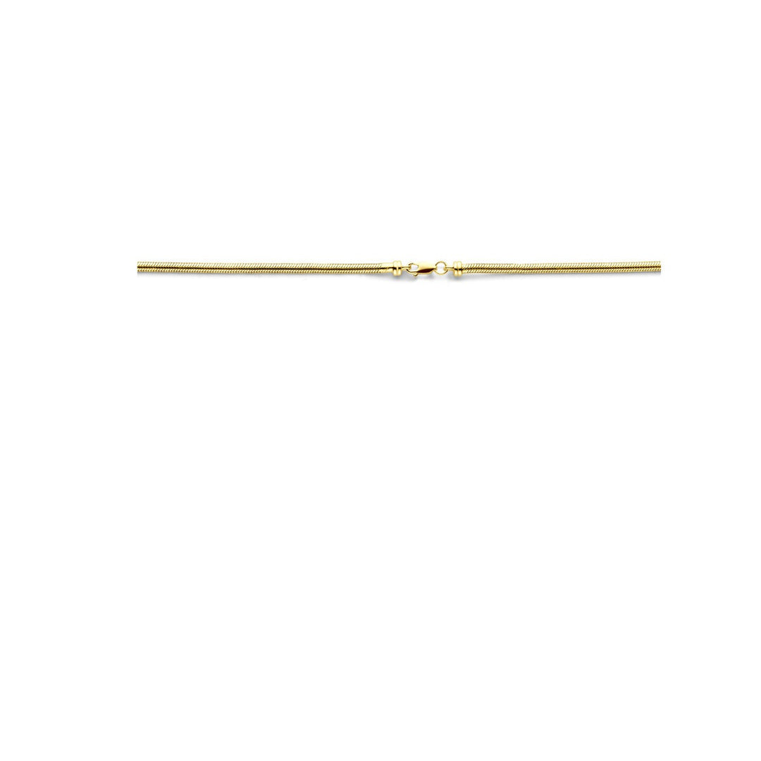 14k geelgouden collier met zilveren kern – Zilgold