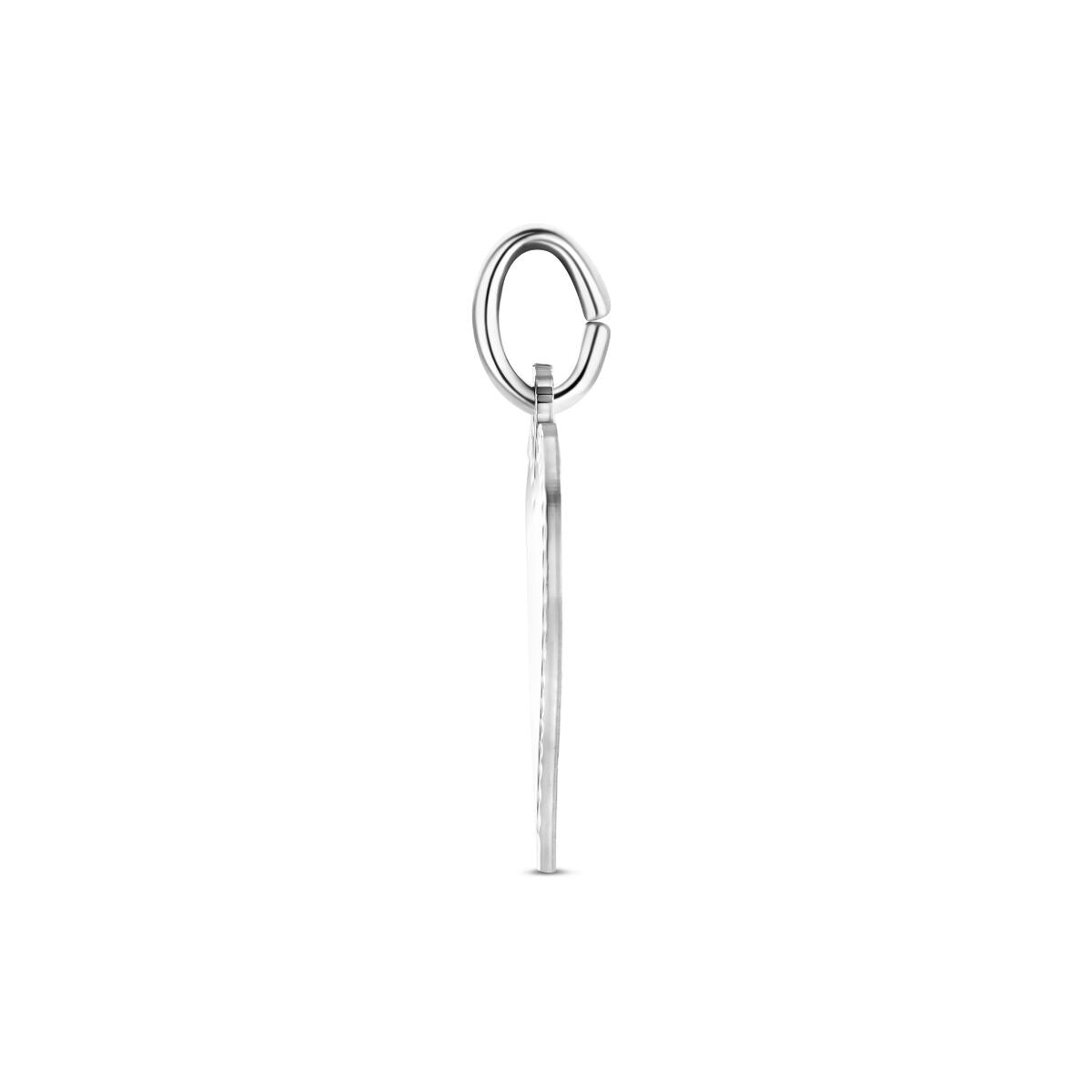 Silberner Gravuranhänger Herz – rhodiniertes 925er Silber