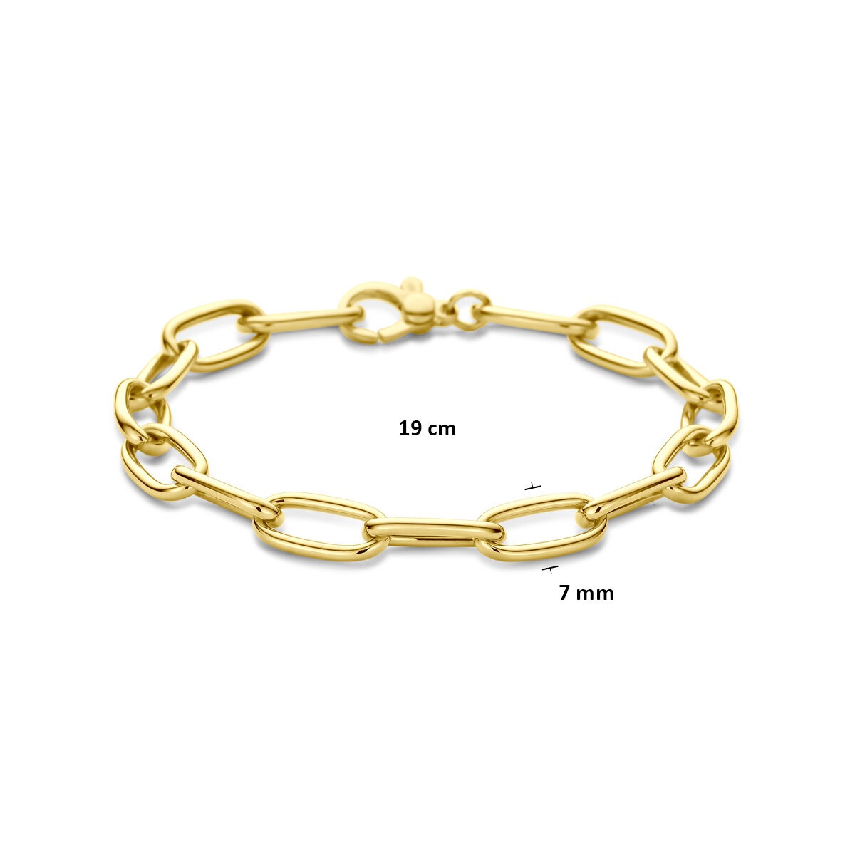 14K Gelbgoldarmband mit Drahtgliedern – 7 mm