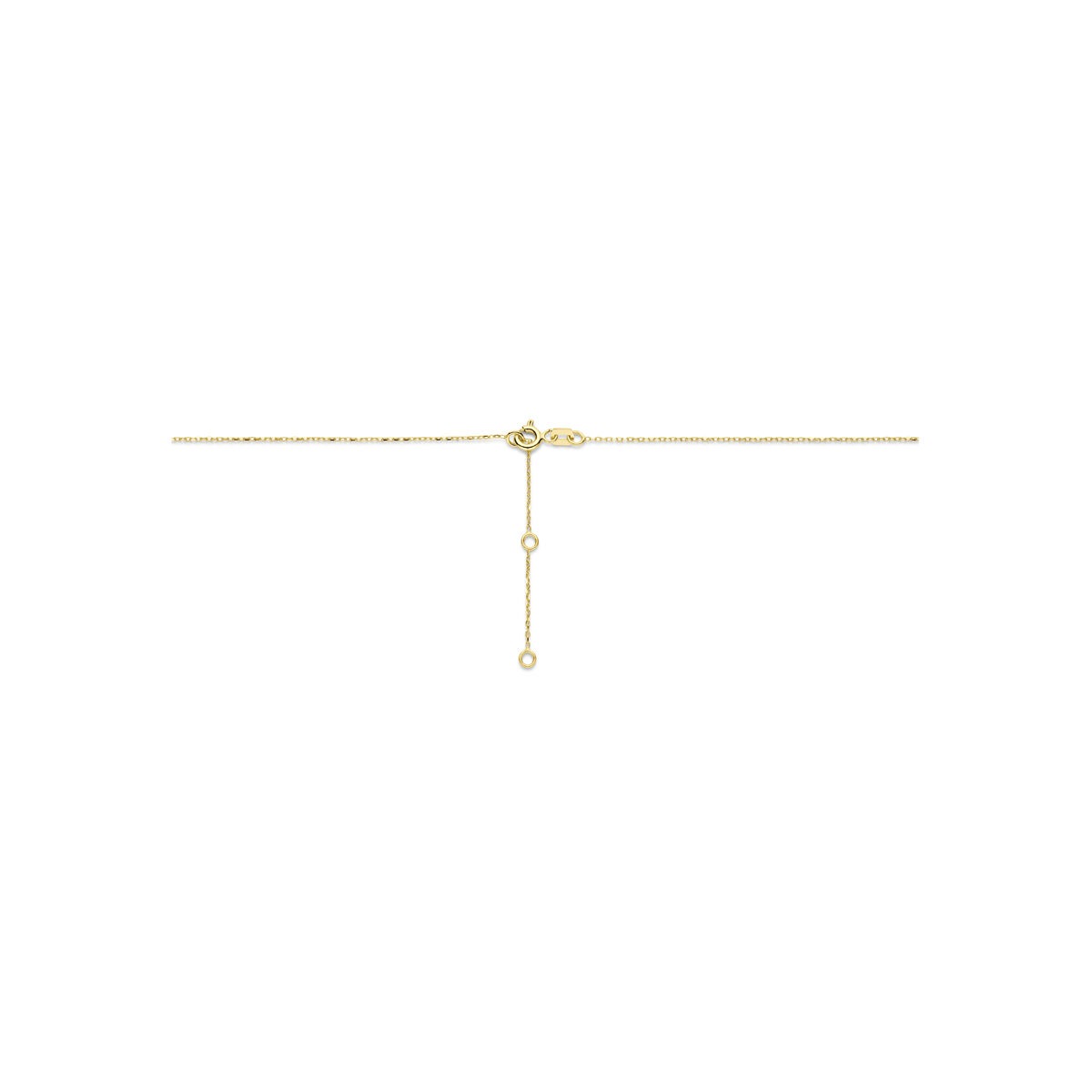 14k Gelbgoldkette mit Perle und Zirkonia