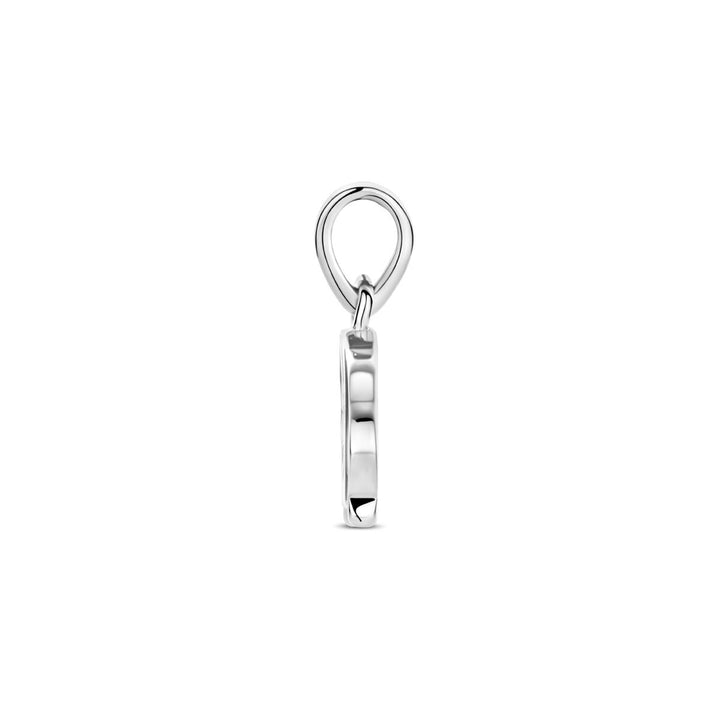 Zilveren kinder hanger hondje gerhodineerd 14mm