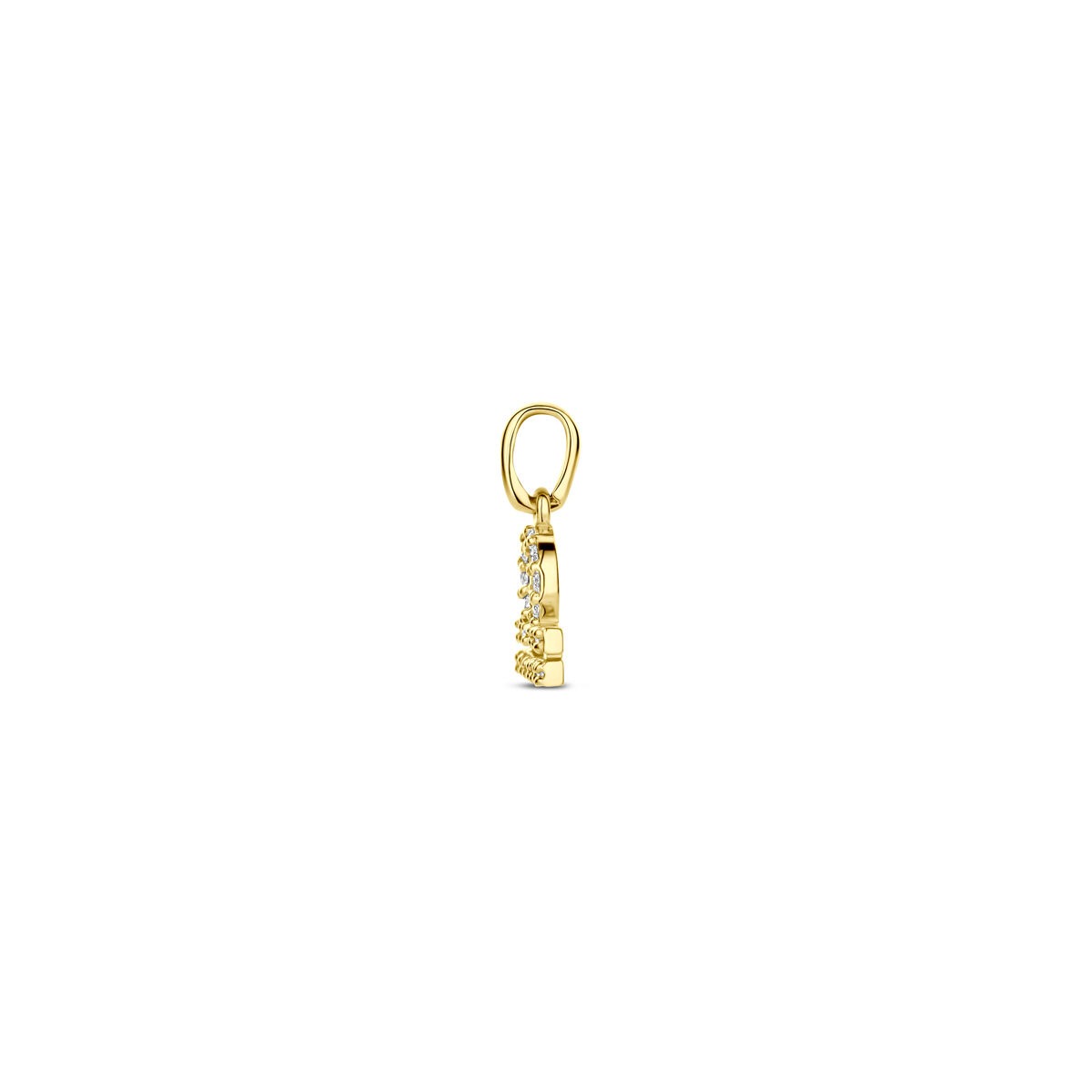 14 Karat Gelbgold Sternzeichen Anhänger mit Diamant