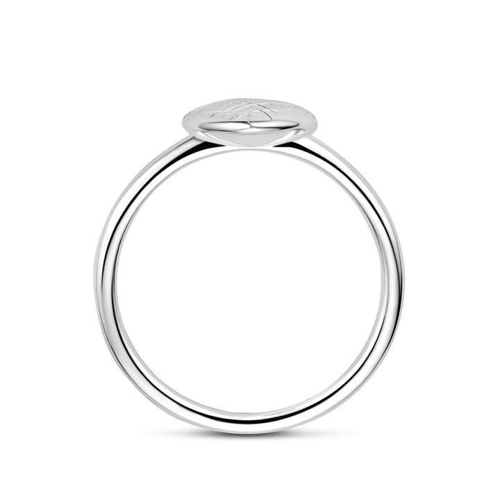 Gerhodineerd 925 zilveren ring met hartje