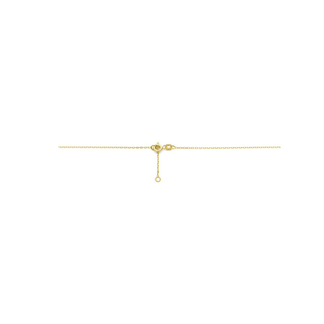 Halskette Kreis und Diamant 0,01 ct H SI 43 - 45 cm 14K Gelbgold