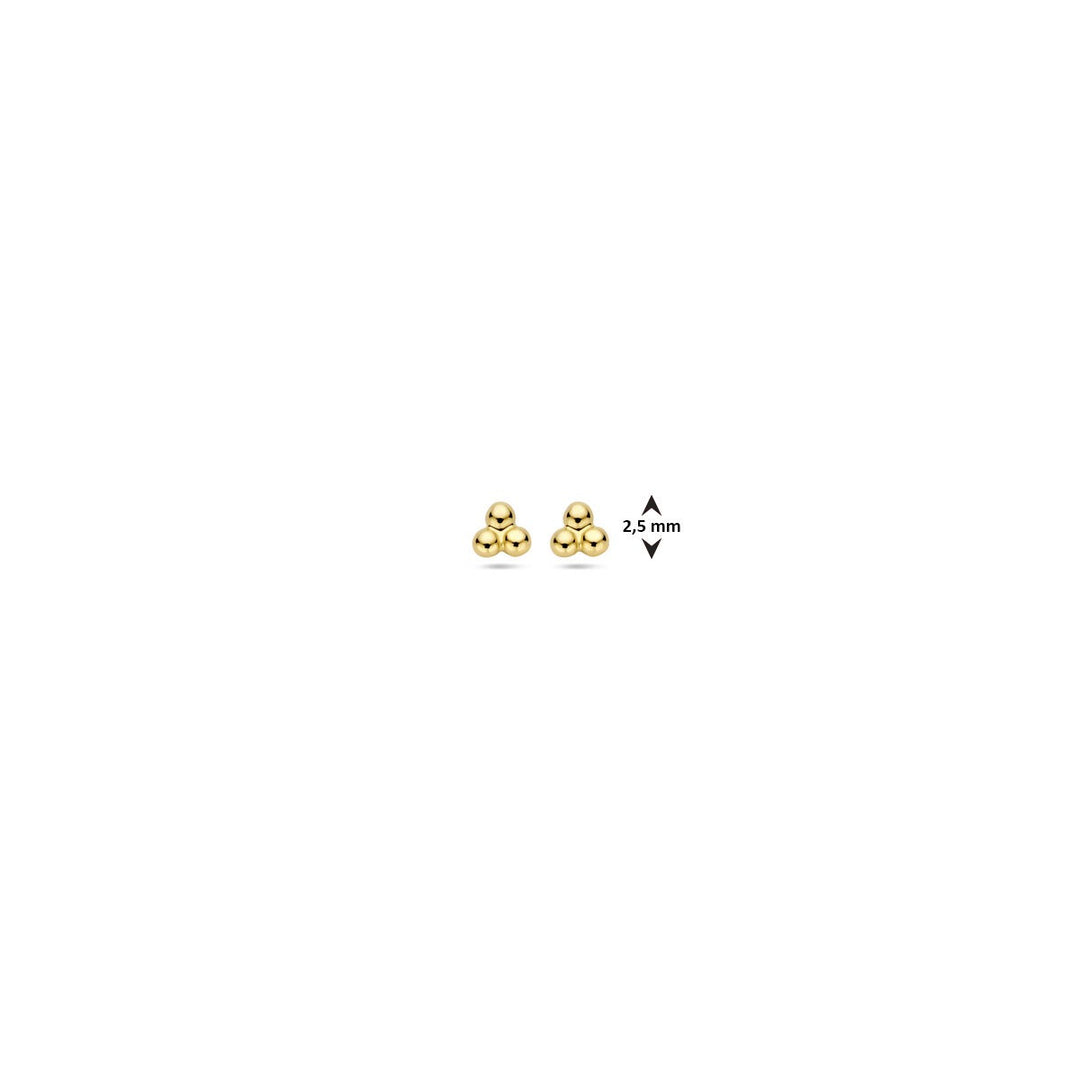 Gouden oorknoppen – 9k geelgoud met bolvormig design