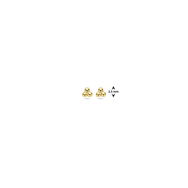 Gouden oorknoppen – 9k geelgoud met bolvormig design