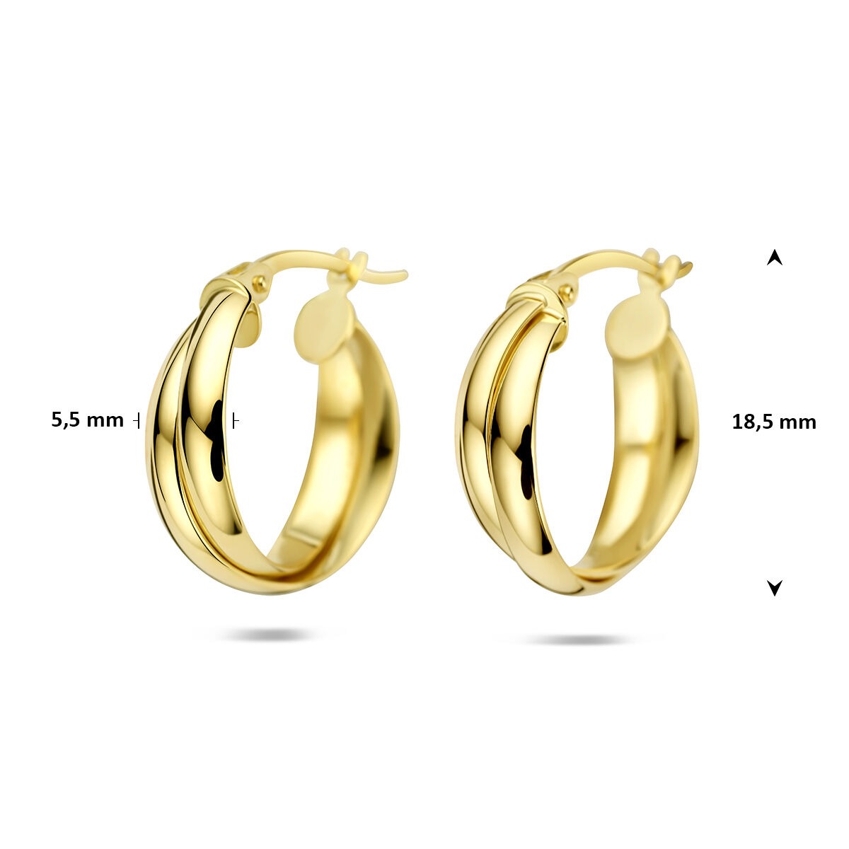 14k Gelbgold-Ohrringe – zeitlose Eleganz in modernem Format