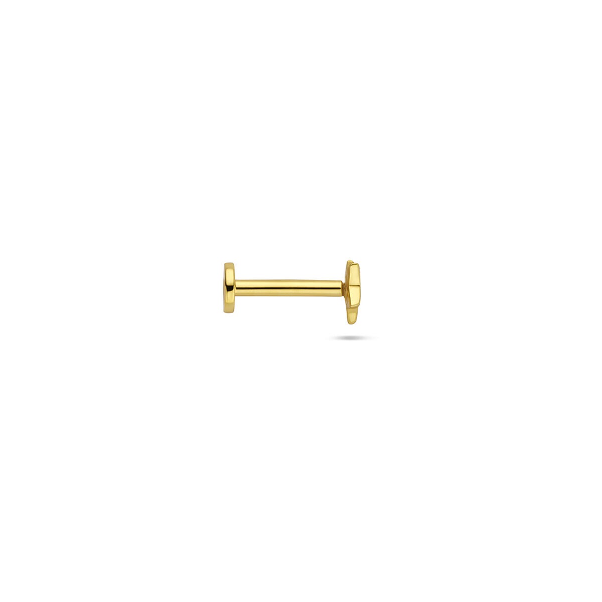 Vergoldetes Silber-Flatback-Piercing in Sternform