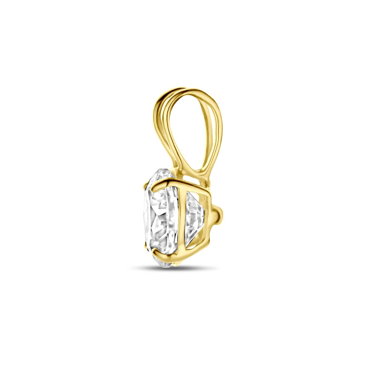 Goldanhänger mit Zirkonia – 9k Gelbgold, Solitärfassung