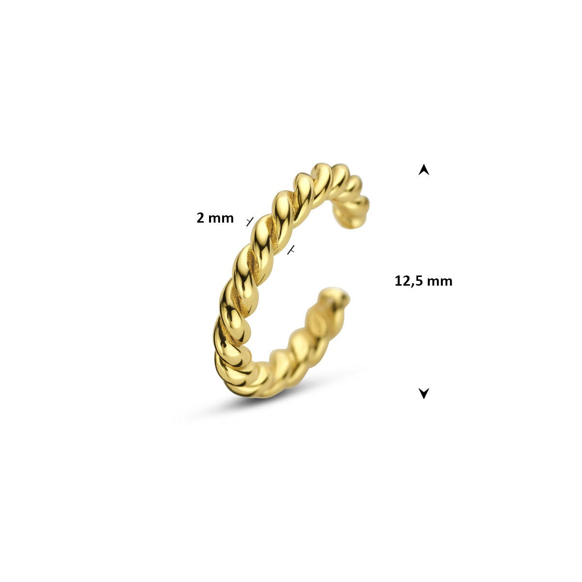 Vergoldete Silber-Ohrklemme – minimalistischer Goldakzent ohne Piercing