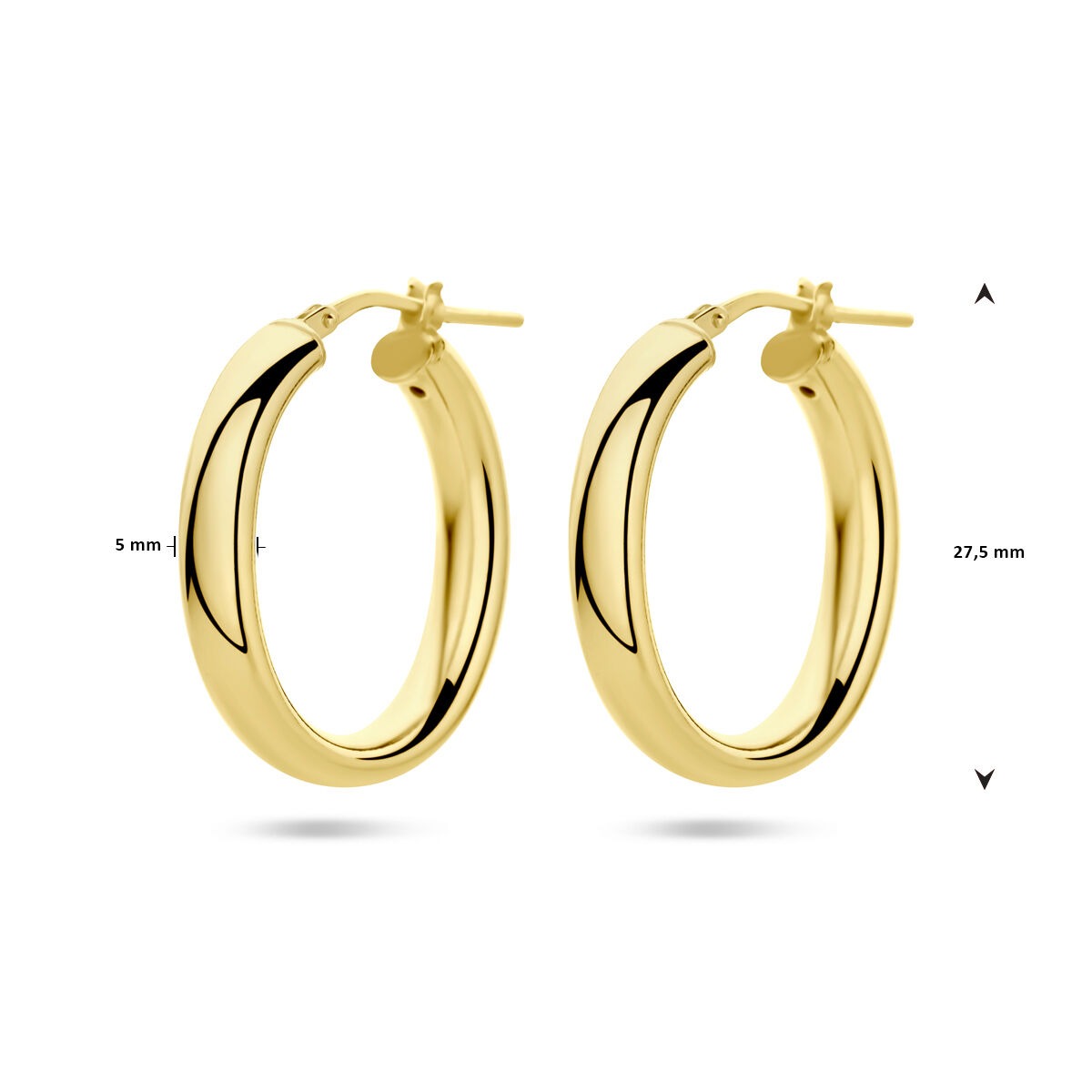 Gelbgold vergoldete 925er Silberohrringe