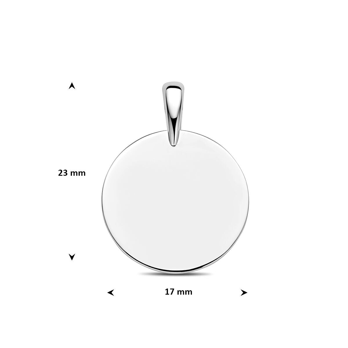 Gerhodineerd 925 zilveren graveerhanger