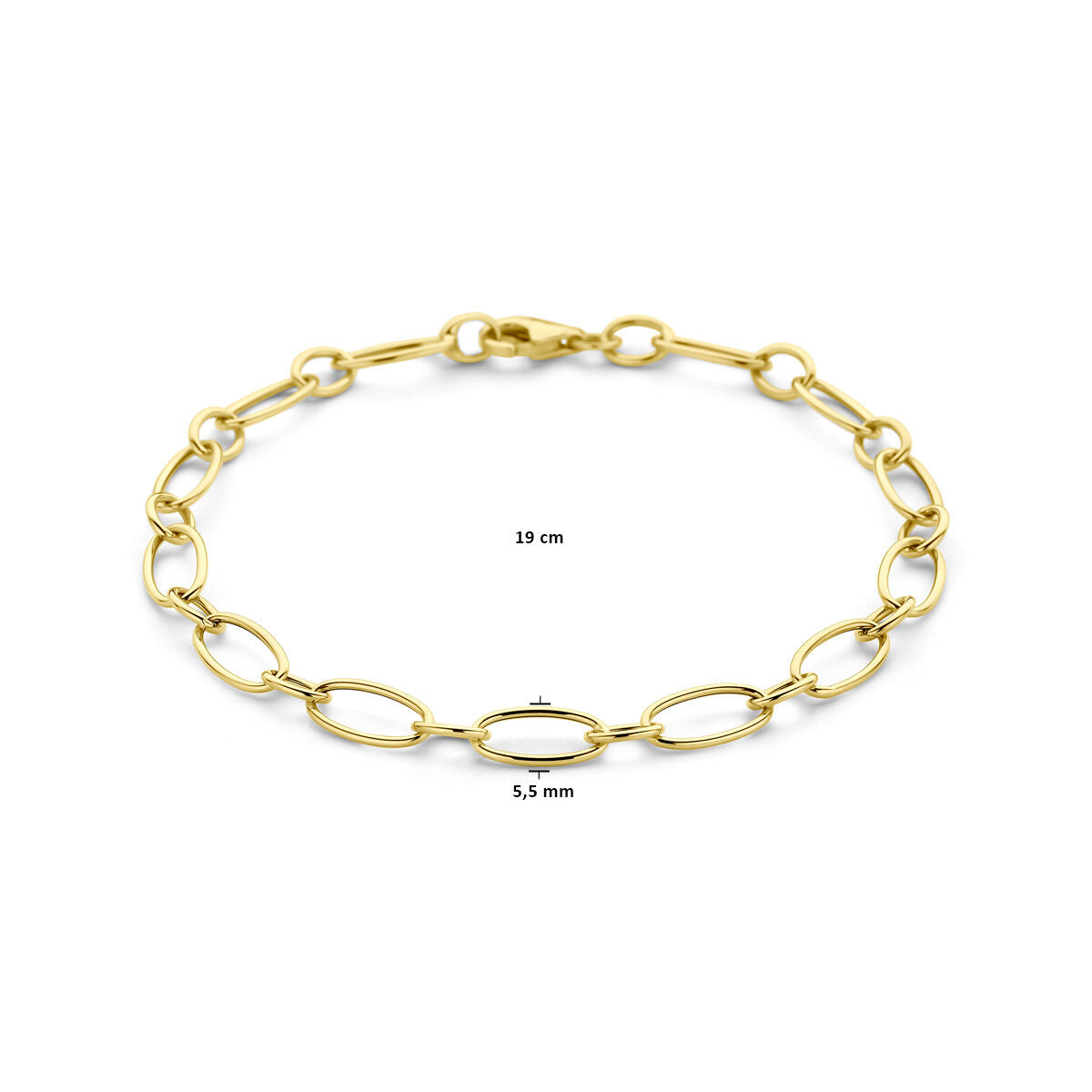 14k Gelbgold Ankerarmband mit Karabinerverschluss