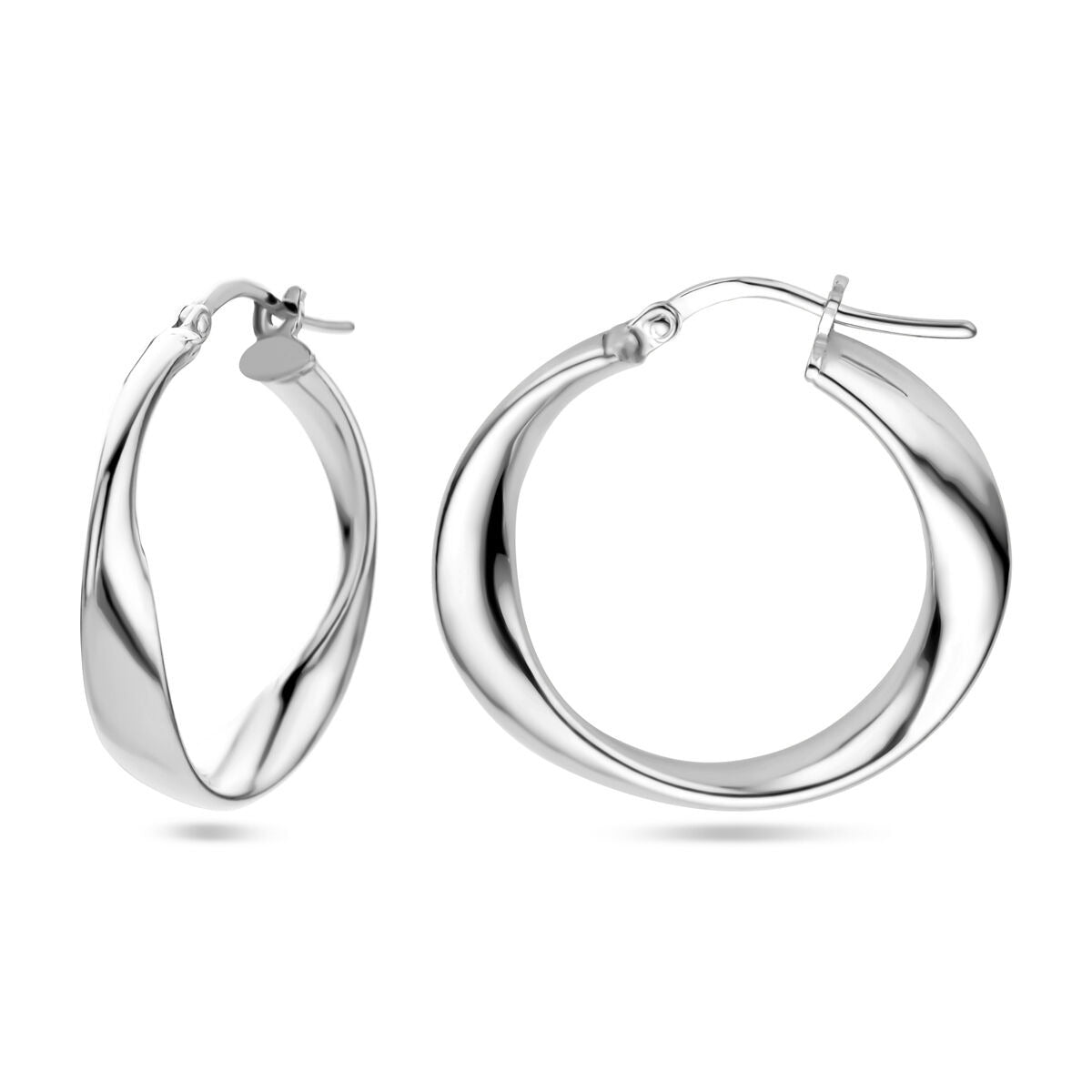 Ohrringe für Damen aus Sterlingsilber – rhodiniert 26 mm